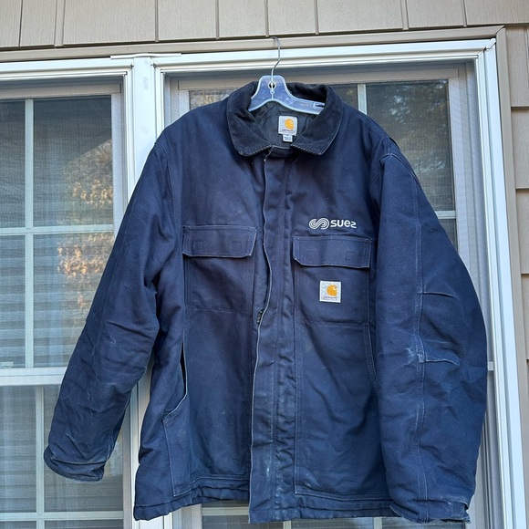 CARHARTT Vintage blue Quilt Lined Jacket RN 14806 Mens X-large